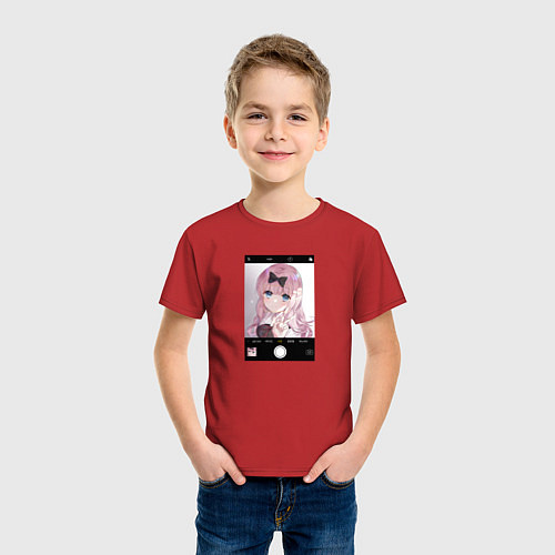 Детская футболка Кагуя фото / Красный – фото 3
