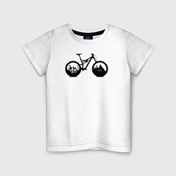 Футболка хлопковая детская Real enduro bike, цвет: белый