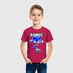 Футболка хлопковая детская Sonic the Hedgehog 2022, цвет: маджента — фото 2