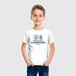 Футболка хлопковая детская MANCHESTER CITY CHAMPIONS 202122, цвет: белый — фото 2