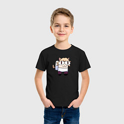 Футболка хлопковая детская Neko sus, цвет: черный — фото 2