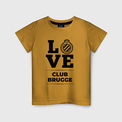 Футболка хлопковая детская Club Brugge Love Классика, цвет: горчичный