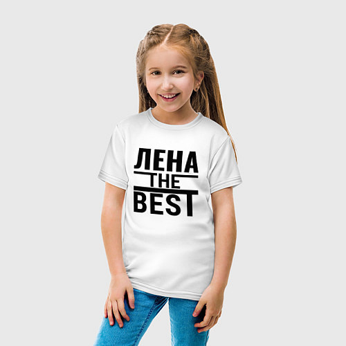 Детская футболка ЛЕНА THE BEST / Белый – фото 4