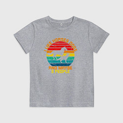 Детская футболка Я люблю лошадей, собак и возможно троих людей