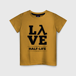 Футболка хлопковая детская Half-Life Love Classic, цвет: горчичный