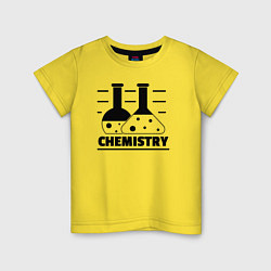 Футболка хлопковая детская CHEMISTRY химия, цвет: желтый