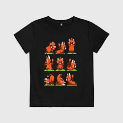 Детская футболка Йога красной панды