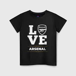 Футболка хлопковая детская Arsenal Love Classic, цвет: черный