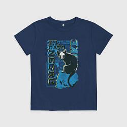 Детская футболка Футболка с изображением черепа кошки