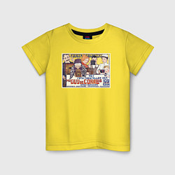 Футболка хлопковая детская Iedereen Fotografeert Винтажная реклама фотосалона, цвет: желтый