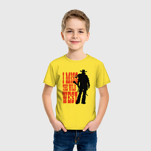 Детская футболка I MISS THE WILD WEST / Желтый – фото 3