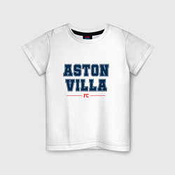 Футболка хлопковая детская Aston Villa FC Classic, цвет: белый