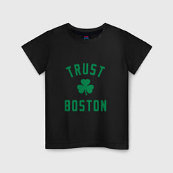 Футболка хлопковая детская Trust Boston, цвет: черный