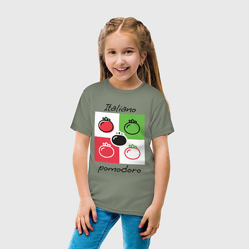 Детская футболка Italiano Pomodoro, любовь к Италии, пицце и томата / Авокадо – фото 4