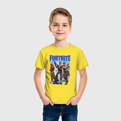Футболка хлопковая детская FORTNITE ПЕРСОНАЖИ ИГРЫ, цвет: желтый — фото 2