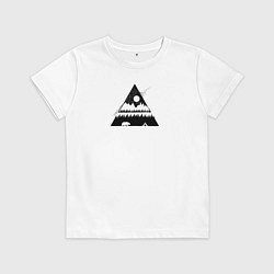 Футболка хлопковая детская Медведь и палатка, цвет: белый