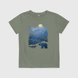 Детская футболка Животные в горах