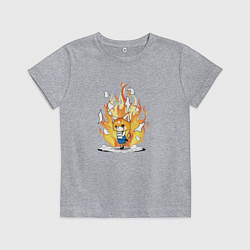 Футболка хлопковая детская Retsuko Its Fine Aggretsuko, цвет: меланж