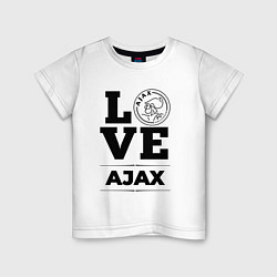 Футболка хлопковая детская Ajax Love Классика, цвет: белый