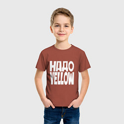 Футболка хлопковая детская Надоело надпись, цвет: кирпичный — фото 2