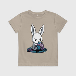 Детская футболка Зайчонок обнял клубки The bunny hugged the balls