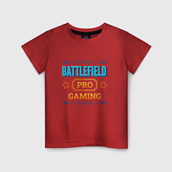 Футболка хлопковая детская Игра Battlefield PRO Gaming, цвет: красный