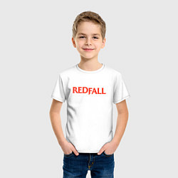 Футболка хлопковая детская Redfall logo, цвет: белый — фото 2