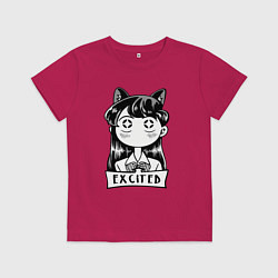 Детская футболка Взволнованная Коми-сан