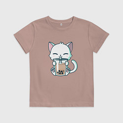 Детская футболка Котик с бабл ти
