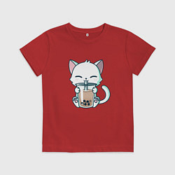 Детская футболка Котик с бабл ти