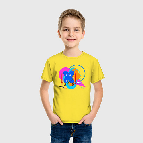 Детская футболка Хоккей в Буквогороде / Желтый – фото 3