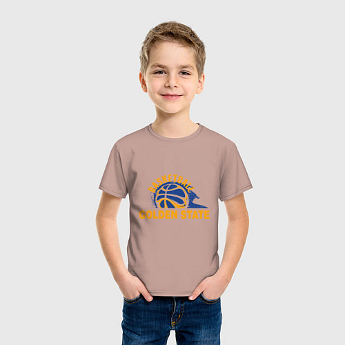 Детская футболка Golden State Basketball / Пыльно-розовый – фото 3