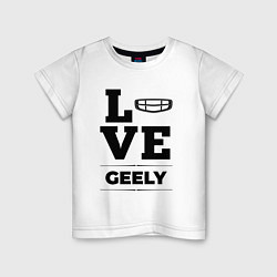 Футболка хлопковая детская Geely Love Classic, цвет: белый