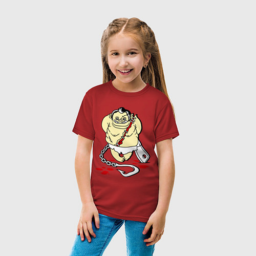 Детская футболка Пуджик Мясник / Красный – фото 4
