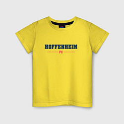 Футболка хлопковая детская Hoffenheim FC Classic, цвет: желтый