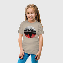 Футболка хлопковая детская Stranger Things Moon, цвет: миндальный — фото 2