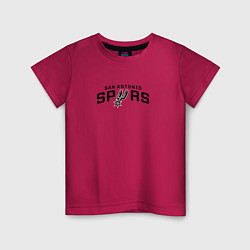 Футболка хлопковая детская Сан-Антонио Спёрс NBA, цвет: маджента