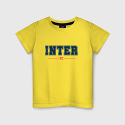 Футболка хлопковая детская Inter FC Classic, цвет: желтый
