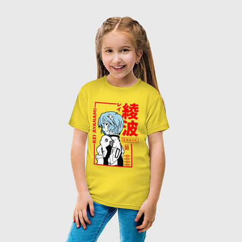 Детская футболка Рей Аянами ПИЛОТЫ ЕВЫ 00 / Желтый – фото 4