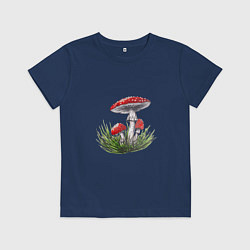 Детская футболка Мухоморы в траве