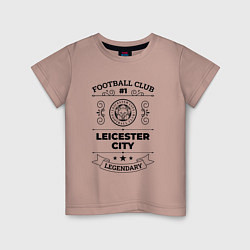 Футболка хлопковая детская Leicester City: Football Club Number 1 Legendary, цвет: пыльно-розовый