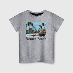 Футболка хлопковая детская Los Angeles Venis Beach, цвет: меланж