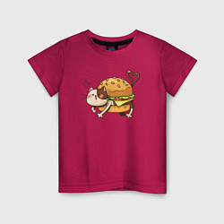 Детская футболка Кот - гамбургер