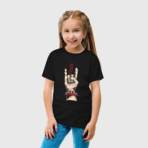 Детская футболка Rock Symbol / Черный – фото 4