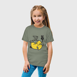 Футболка хлопковая детская Wu-Tang Is For The Children, цвет: авокадо — фото 2