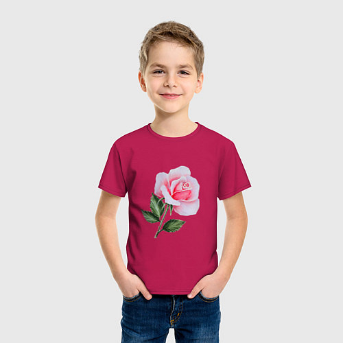 Детская футболка Gentle Rose / Маджента – фото 3