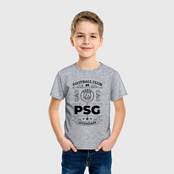 Футболка хлопковая детская PSG: Football Club Number 1 Legendary, цвет: меланж — фото 2