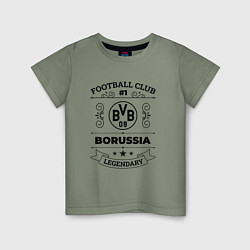 Футболка хлопковая детская Borussia: Football Club Number 1 Legendary, цвет: авокадо