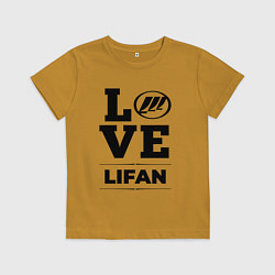 Футболка хлопковая детская Lifan Love Classic, цвет: горчичный