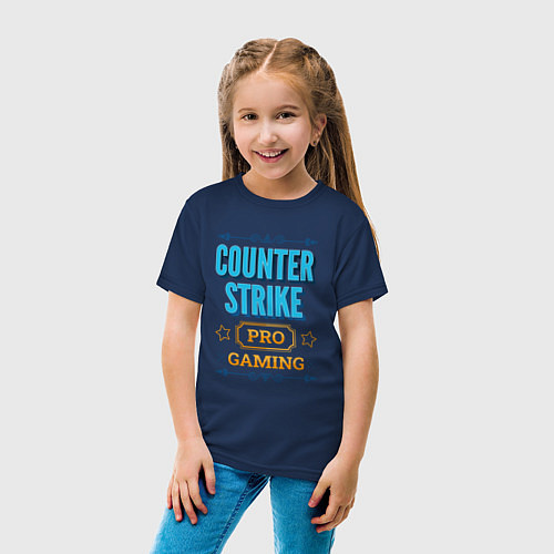 Детская футболка Игра Counter Strike PRO Gaming / Тёмно-синий – фото 4